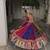 NAVRATRI WEAR MULTI COLOR GEORGETTE PRINT GAMTHI EMBELLISHED WORK LEHENGA TOP FULL-STITCHED.