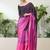 Purple color ready to wear semi modal saree with unstitched designer blouse