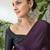 Purple color ready to wear semi modal saree with unstitched designer blouse