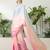 Pink color ready to wear semi modal saree with unstitched designer blouse