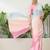 Pink color ready to wear semi modal saree with unstitched designer blouse