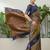 Blue color readymade handloom silk saree with unstitched designer blouse