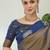 Blue color readymade handloom silk saree with unstitched designer blouse