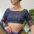 Blue color readymade handloom silk saree with unstitched designer blouse