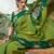Green color readymade handloom silk saree with unstitched designer blouse