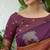 Wine color readymade handloom silk  saree with unstitched designer blouse