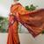 Red color readymade handloom silk  saree with unstitched designer blouse