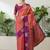 Purple color readymade handloom silk  saree with unstitched designer blouse