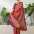Purple color readymade handloom silk  saree with unstitched designer blouse