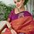 Purple color readymade handloom silk  saree with unstitched designer blouse