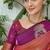 Purple color readymade handloom silk  saree with unstitched designer blouse
