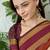 Rust color instant wear soft silk saree with unstitched designer blouse