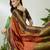 Rust color instant wear soft silk saree with unstitched designer blouse