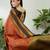 Rust color instant wear soft silk saree with unstitched designer blouse