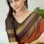 Rust color instant wear soft silk saree with unstitched designer blouse
