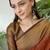 Rust color easy drape soft silk saree with unstitched designer blouse