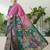 Pink color modern pre-stitched cotton saree with unstitched designer blouse