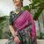 Pink color modern pre-stitched cotton saree with unstitched designer blouse