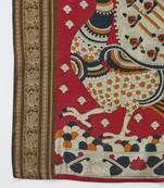 Black color modern pre-stitched cotton saree with unstitched designer blouse