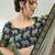 Cream color modern pre-stitched cotton  saree with unstitched designer blouse