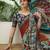 Brown color modern pre-stitched cotton  saree with unstitched designer blouse