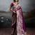Purple colour silk blend saree with rich gold zari work
