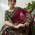 Wine color modern pre-stitched cotton saree with unstitched designer blouse