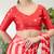 Red color modern pre-stitched  semi modal saree with unstitched designer blouse