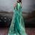 Sea green colour silk blend saree with rich gold zari work
