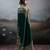Green colour silk blend saree with rich gold zari work