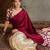 Maroon color ready pleated semi modal saree with unstitched designer blouse