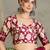 Maroon color ready pleated semi modal saree with unstitched designer blouse