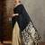Black color ready pleated semi modal saree with unstitched designer blouse