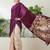 Wine color ready pleated semi modal saree with unstitched designer blouse