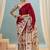 Red color trendy pre-stitched semi modal saree with unstitched designer blouse
