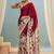 Red color trendy pre-stitched semi modal saree with unstitched designer blouse