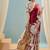 Red color trendy pre-stitched semi modal saree with unstitched designer blouse