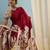 Red color trendy pre-stitched semi modal saree with unstitched designer blouse