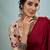 Red color trendy pre-stitched semi modal saree with unstitched designer blouse