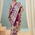 Purple color trendy pre-stitched semi modal saree with unstitched designer blouse
