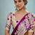 Purple color trendy pre-stitched semi modal saree with unstitched designer blouse