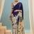 Blue color trendy pre-stitched semi modal saree with unstitched designer blouse