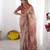 Beige colour ready to wear saree with unstitched bloure