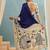 Blue color trendy pre-stitched semi modal saree with unstitched designer blouse