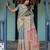 Aqua blue colour ready to wear saree with unstitched bloure