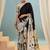 Black color trendy pre-stitched semi modal saree with unstitched designer blouse