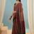 Red color one minute ready made cotton  saree with unstitched designer blouse