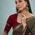 Green color one minute ready made cotton saree with unstitched designer blouse