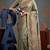 Sage green colour cotton erode weaving deer print saree with unstitched blouse