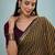 Green color one minute ready made cotton saree with unstitched designer blouse